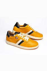 Steve McQueen Bull Yellow Leather Sneakers for Men